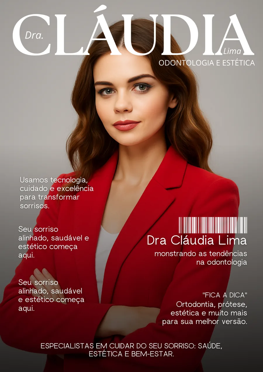 Capa da revista portfólio da Dra. Cláudia Lima