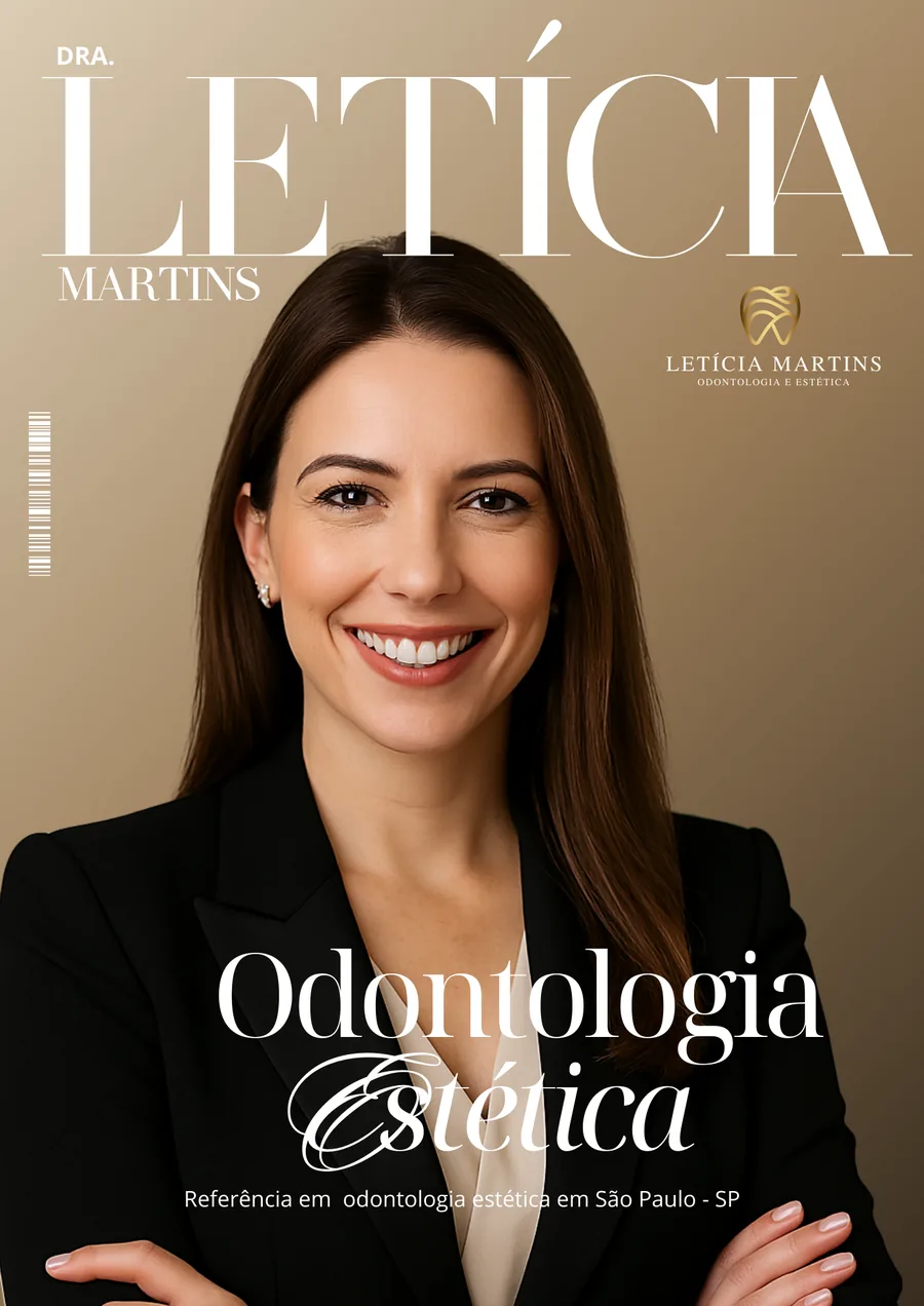 Capa da revista portfólio da Dra. Letícia Martins