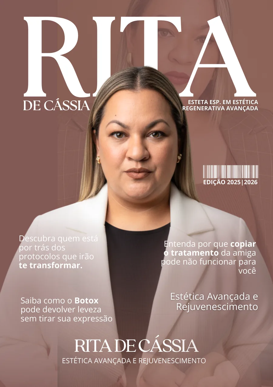 Capa da revista portfólio da Rita de Cássia