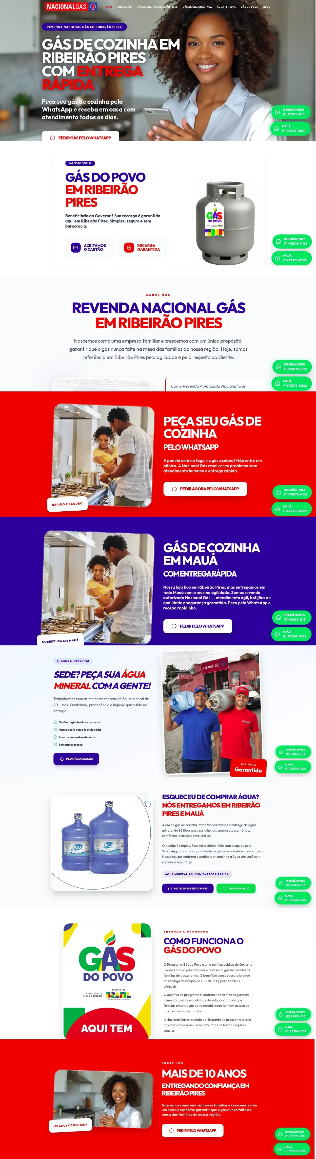 Site de Disk Gás de Cozinha criado pela Bydo Marketing