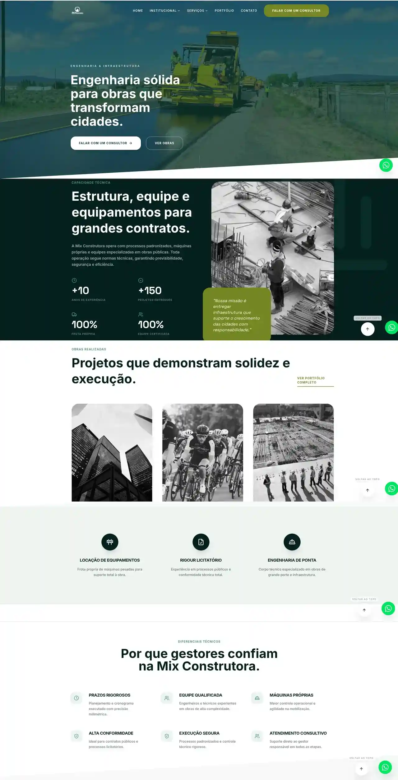 Site de Mix Construtora criado pela Bydo Marketing